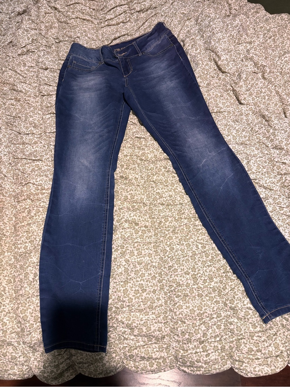 Maurices Mid to Dark Blue Straight Leg Jeans